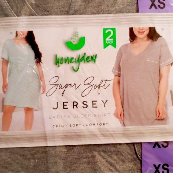 Honeydew Ladies - SLEEP SHIRT - 2 PACK (XS, S, M) - Picture 1 of 9